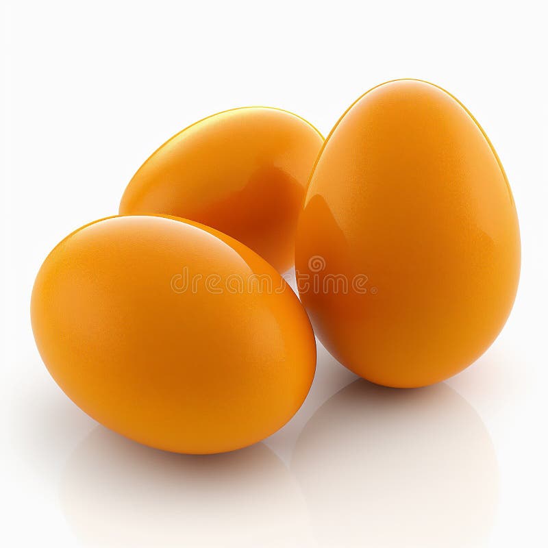 Illustration with Several Easter Orange Eggs 3 Stock Illustration