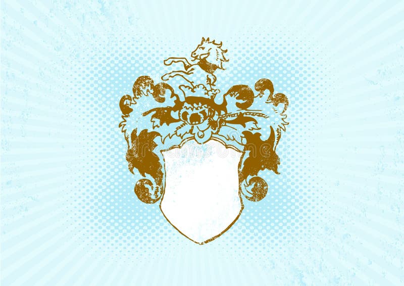 Illustration of shield. Vector stock illustration