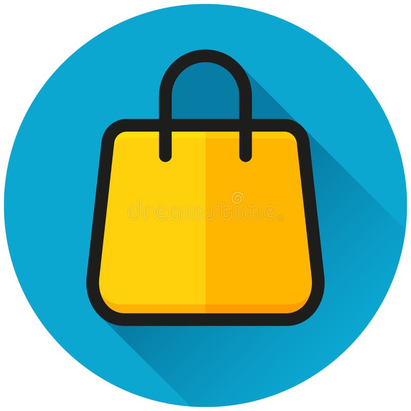 Shopping Bag Icon On White Background Stock Vector - Illustration of ...