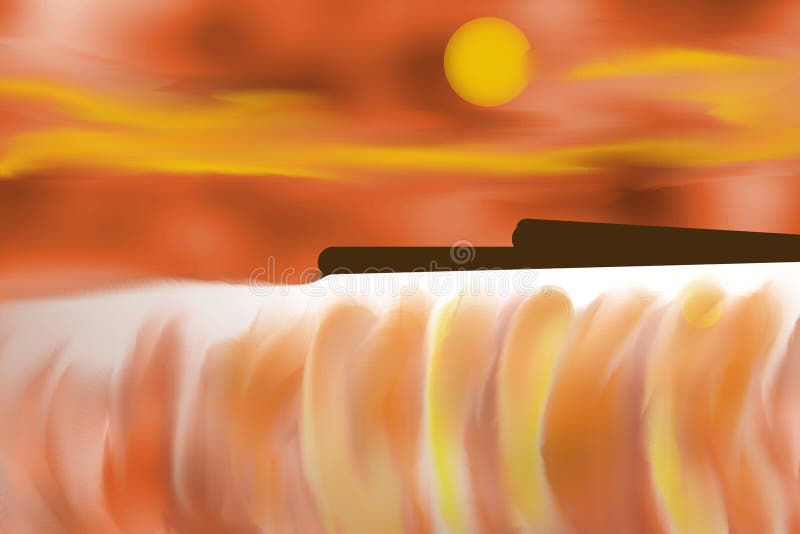 Niagara Falls in the Sunset vector illustration Niagara Falls in the Sunset vector illustration
