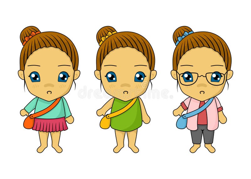 Illustration simple de triplet mignon illustration de vecteur Illustration simple de triplet mignon illustration de vecteur