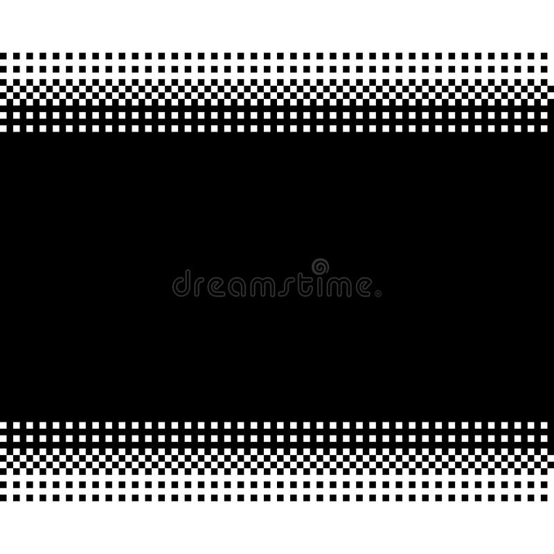 Illustration of simple pixel art, gradation from black to transparent (white), square royalty free illustration