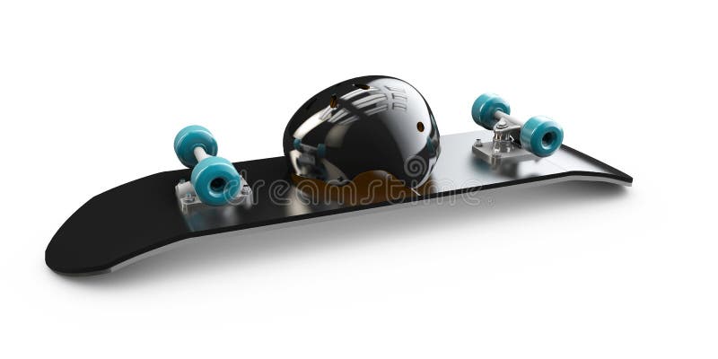 Download 3d Rendering Skateboard Deck Isolated On White Background ...