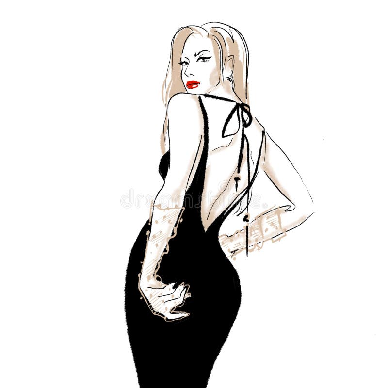 Her Looking Over Shoulder Woman Stock Illustrations – 69 Her Looking ...