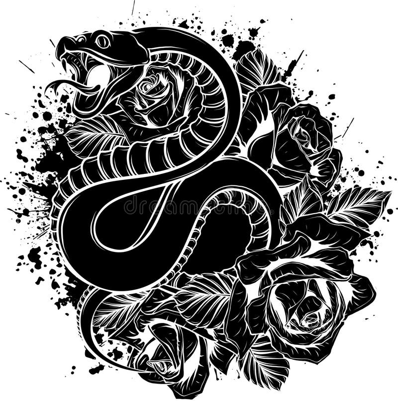 Rose Snake Outline Stock Illustrations – 144 Rose Snake Outline Stock