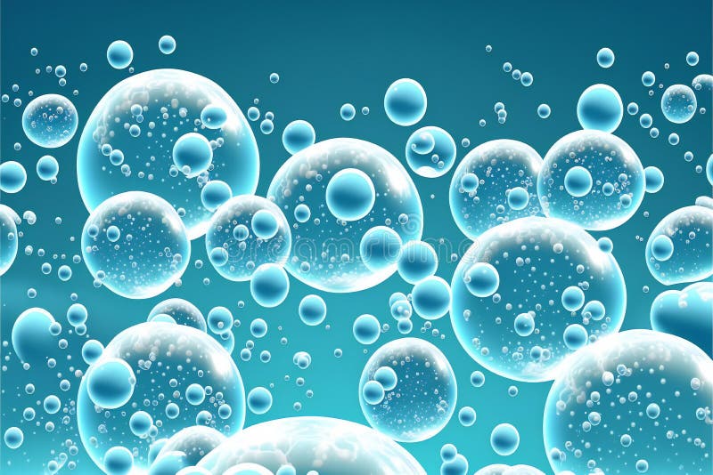 Soap Bubbles, Digital Illustration Painting Stock Illustration