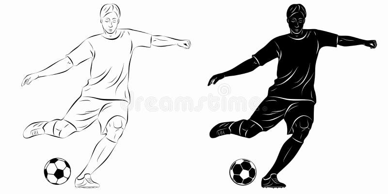 Illustration of Soccer Player, Vector Draw Stock Vector - Illustration of  match, male: 151273086