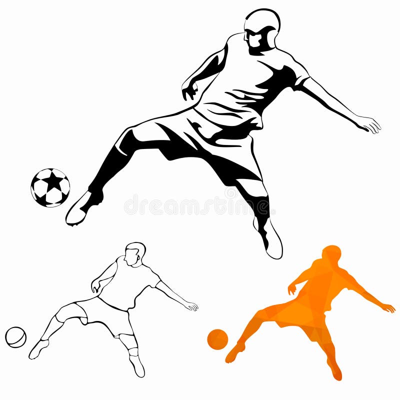 Illustration of Soccer Player, Vector Draw Stock Vector - Illustration of  match, male: 151273086