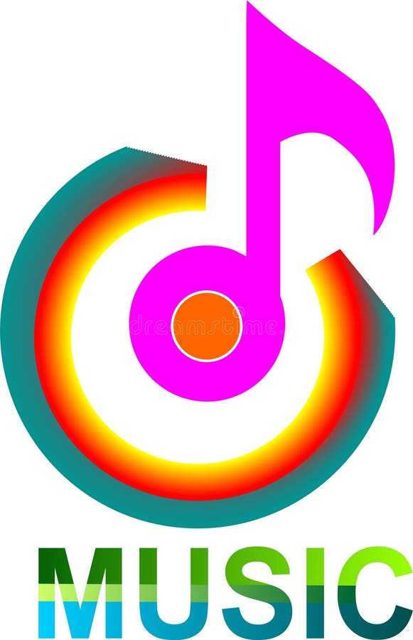 Illustration of solution music symbol with web button design stock illustration