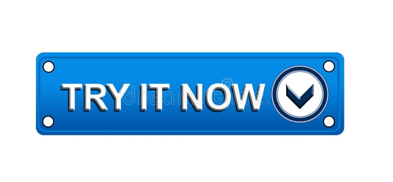 Illustration of solution Tri It Now symbol with colourful design royalty free illustration