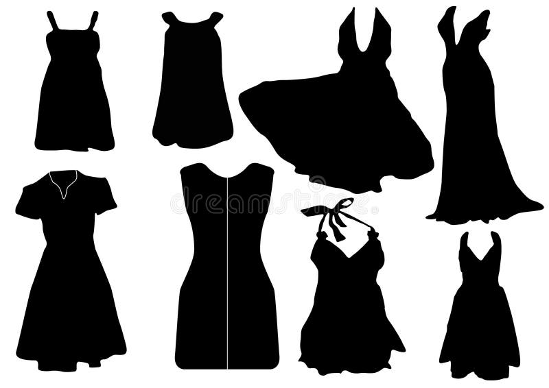 Little black dress stock vector. Illustration of objects - 20493455
