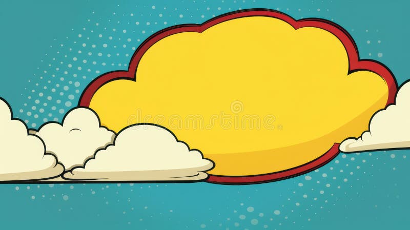 Illustration of a speech bubble with vague messaging, signifying the importance of clear communication stock illustration