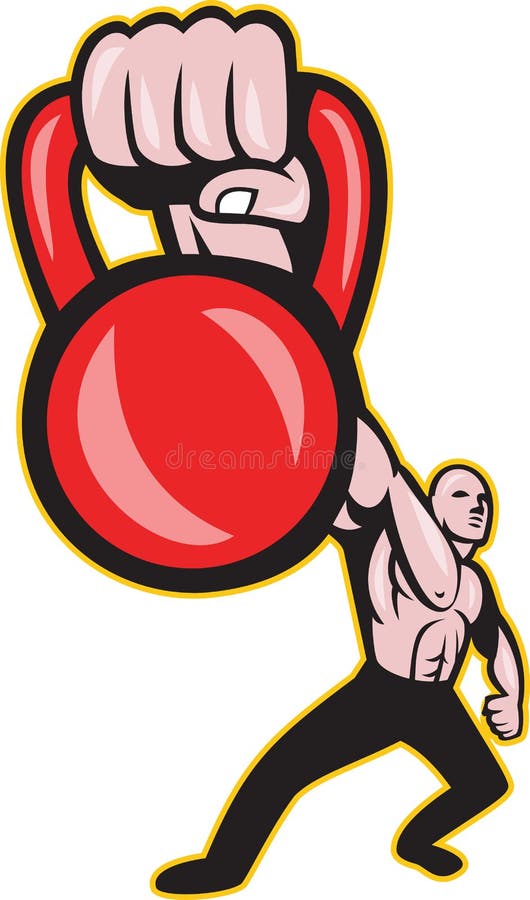 Crossfit Training Lifting Kettlebell Front