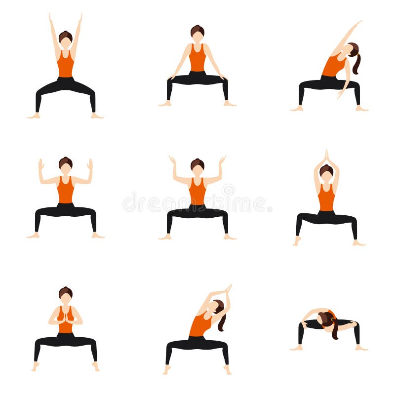 Premium Vector | Goddess yoga posewoman workout fitness aerobic and  exercises