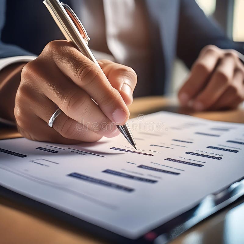 Survey form with questions and responses, representing data collection, analysis, and feedback. Perfect for topics related to stock illustration