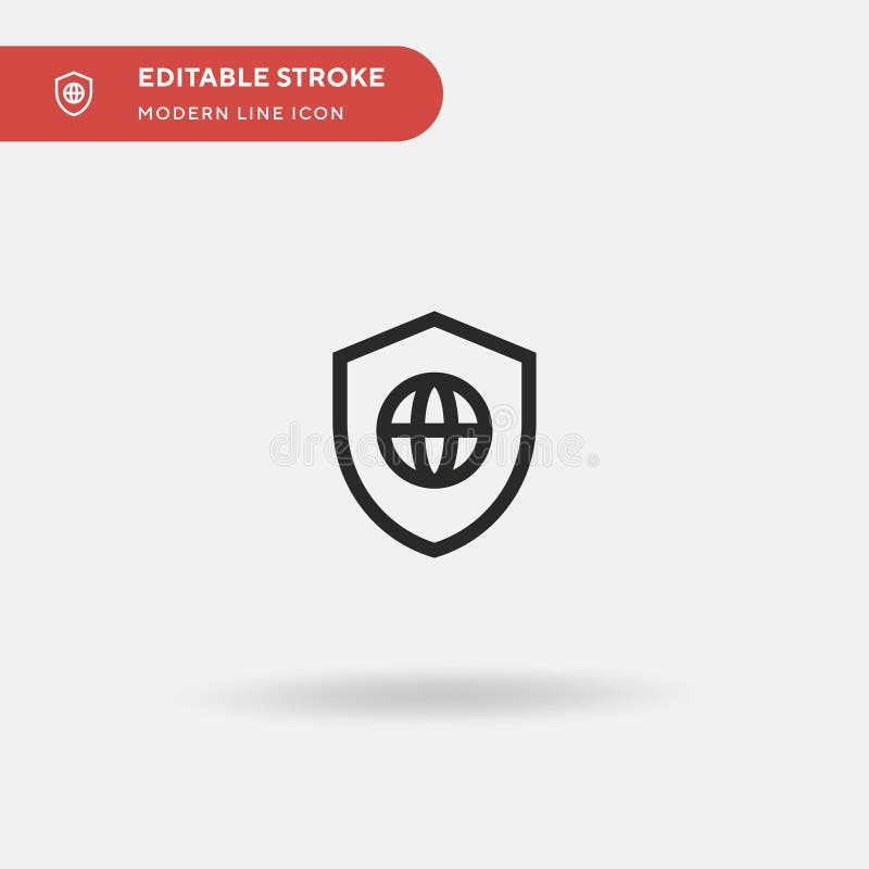 Global Simple vector icon. Illustration symbol design template for web mobile UI element. Perfect color modern pictogram stock illustration