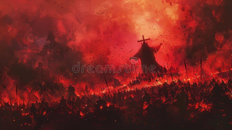 The world is on fire stock illustration