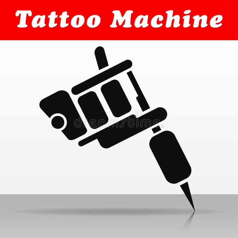 Tattoo Machine Vector Icon Design Stock Vector Illustration of