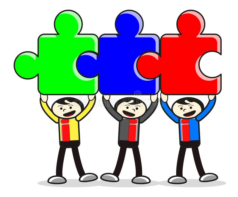 Illustration of teamwork businessman