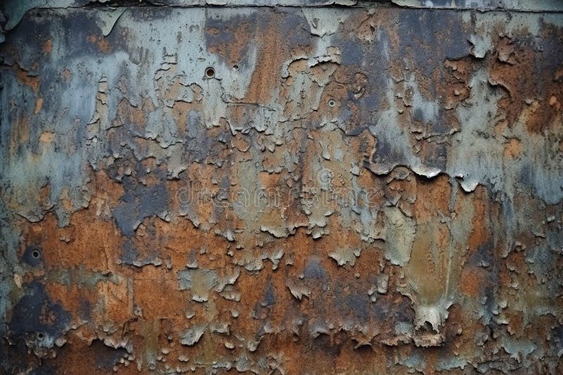 Illustration, the texture of an old rusty wall with stains, ai generative royalty free illustration
