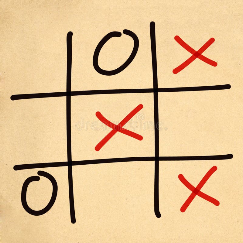 Illustration Tic Tac Toe Xo Game Stock Image Image Of Sketching Hand