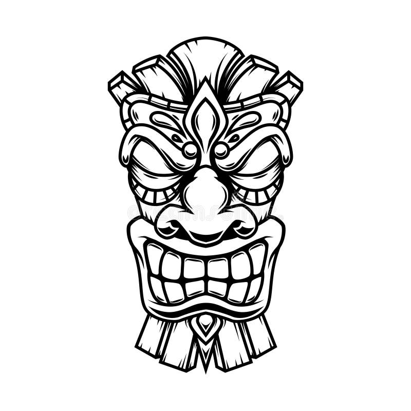 Illustration of Tiki Idol. Design Element for Logo, Label, Sign, Poster ...