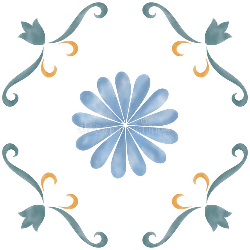 Illustration of tiles textured pattern design isolated on white royalty free illustration