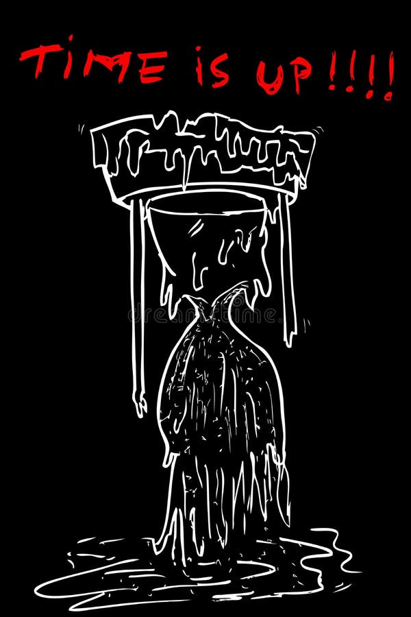 Illustration for Time is Up Stock Vector Illustration of drop, drawn 80598183