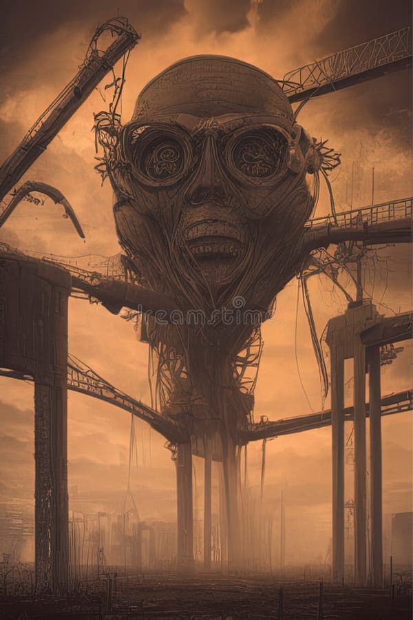 Illustration on the topic of nuclear safety, Chernobyl, ecology, AI generation. Chernobyl gas illustrations