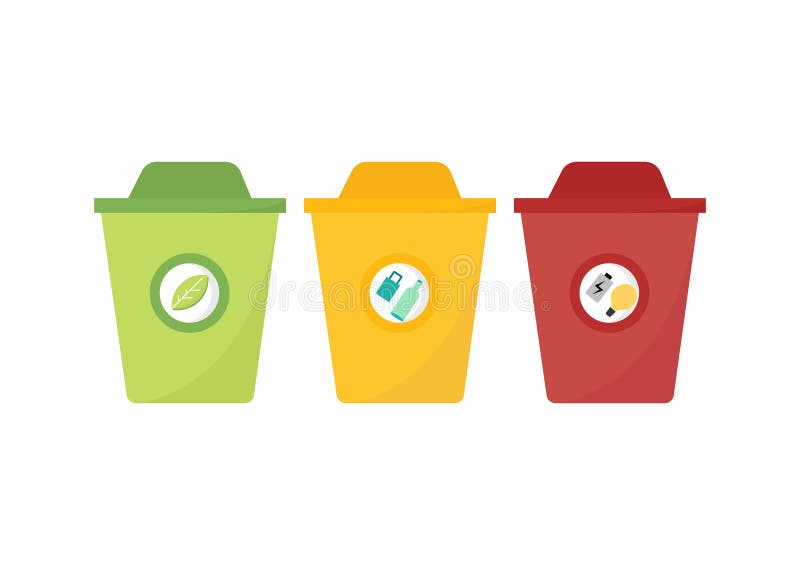 Types of trash cans and recycle bins 