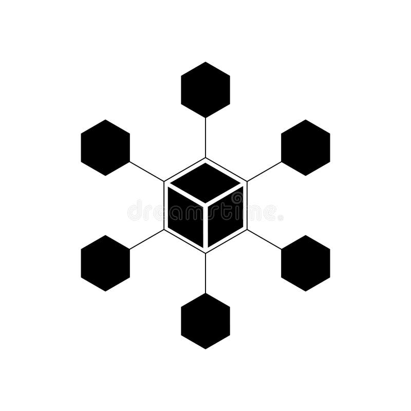 Illustration Vector Graphic of Block Chain Icon Stock Vector