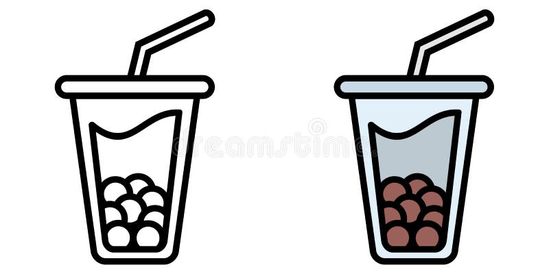 Boba Drink, Bubble Tea, Tea Cup Glass Icon Stock Vector - Illustration of  isolated, sweet: 250721275