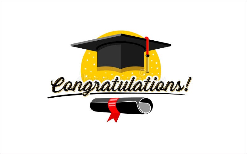 Illustration Vector Graphic of Congratulations Graduation Concept Logo ...