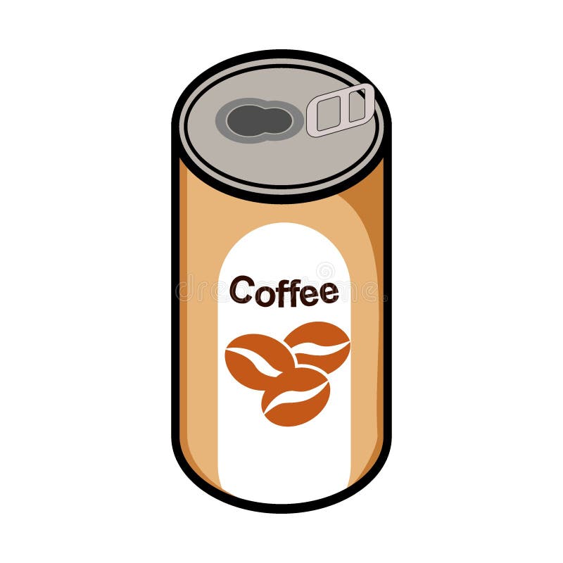 Drinks Coffee Cans Vector Design Isolated White Stock Vector ...