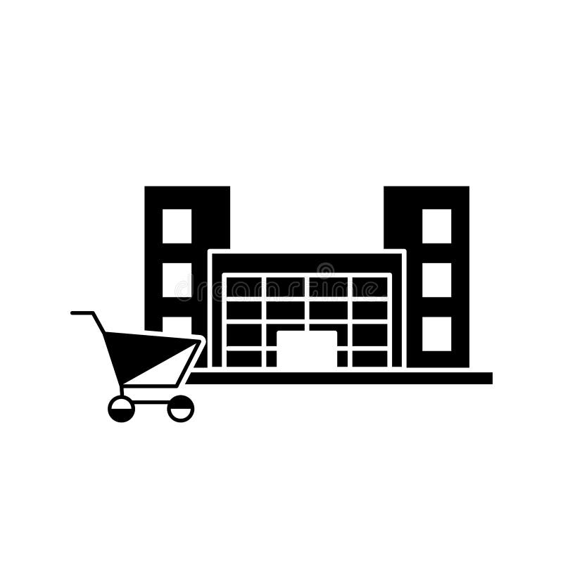 Illustration Vector Graphic of Mall Building Icon Stock Vector