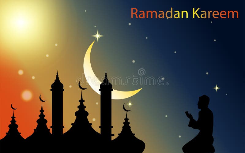Ramadan Kareem Background or Wallpaper. Stock Vector - Illustration of  light, mubarak: 178695116