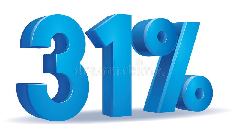 Percentage vector, 31 stock vector. Illustration of thirty - 109241089