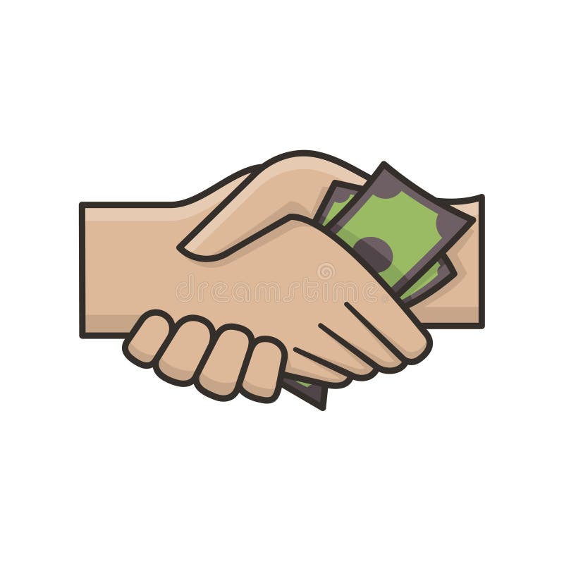 Bribe handover isolated vector illustration for Anti-Corruption Day on December 9. Bribe handover isolated vector illustration for Anti-Corruption Day on December 9