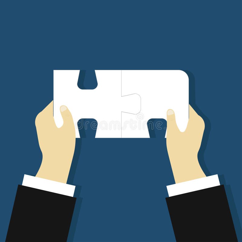 Illustration vectorielle à deux mains tenant des pics de puzzle Solution de succès Travail d'équipe effectué Résolu Design plat E illustration libre de droits Illustration vectorielle à deux mains tenant des pics de puzzle Solution de succès Travail d'équipe effectué Résolu Design plat E illustration libre de droits