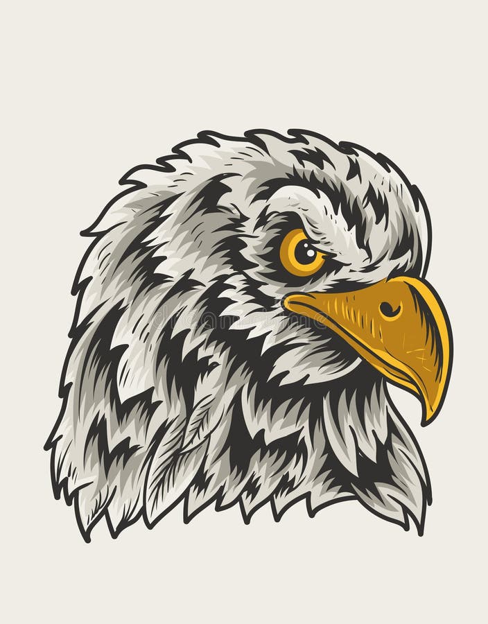Illustration Vintage Eagle Bird Head Stock Vector Illustration of