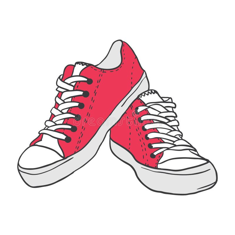 Sneakers set stock vector. Illustration of isolated, grunge - 26259490