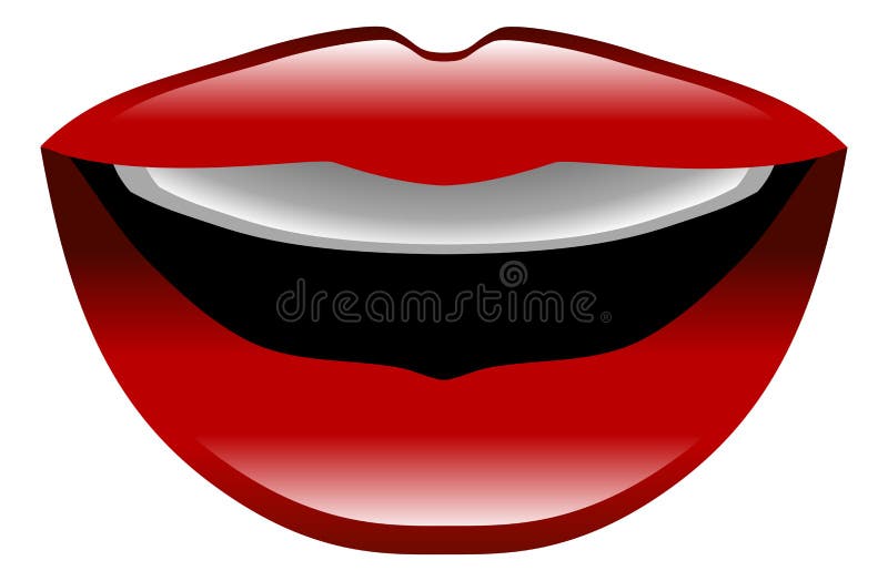 Illustration von den Lippen, die Ikone clipart sprechen lizenzfreie abbildung