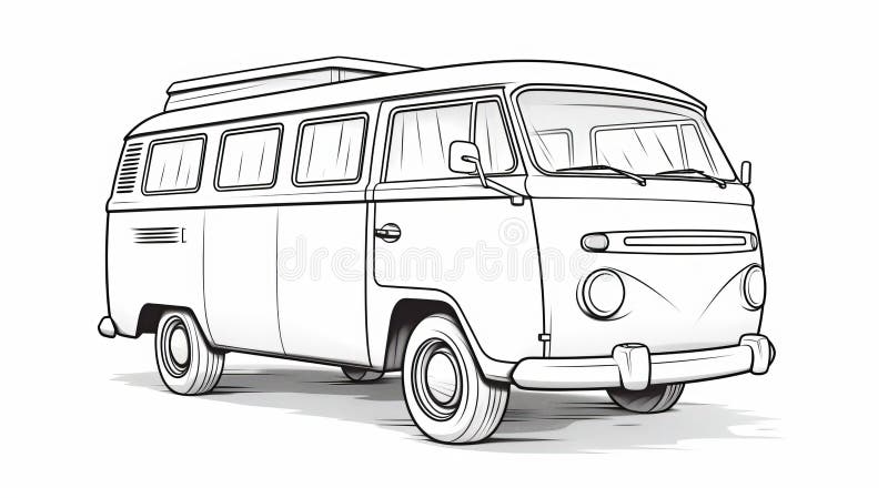 Volkswagen van best sale drawing