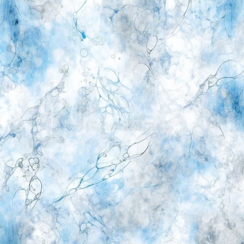 Illustration of a White and Blue Marble Texture, Abstract, Textures