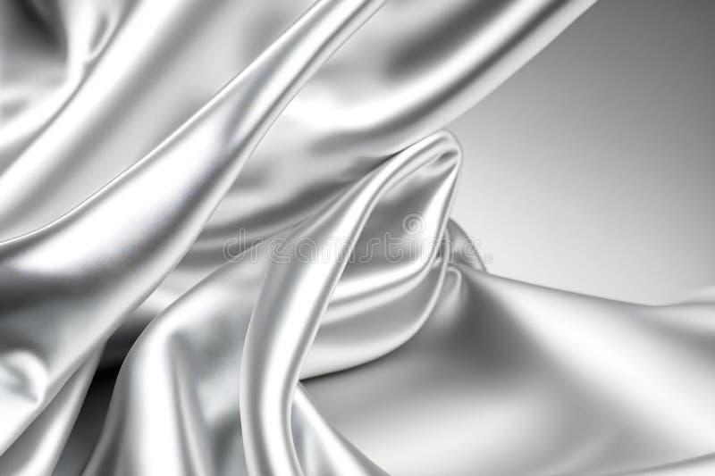 White Gray Satin Texture that is White Silver Fabric, Abstract