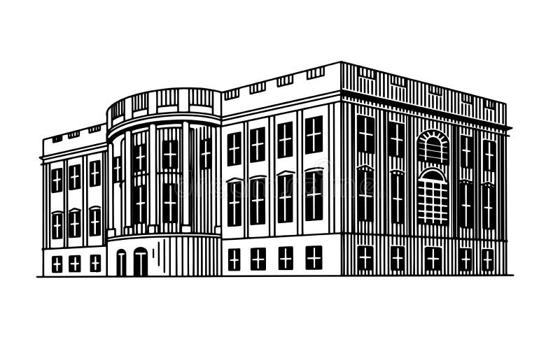 The White House stock vector. Illustration of building - 158453750