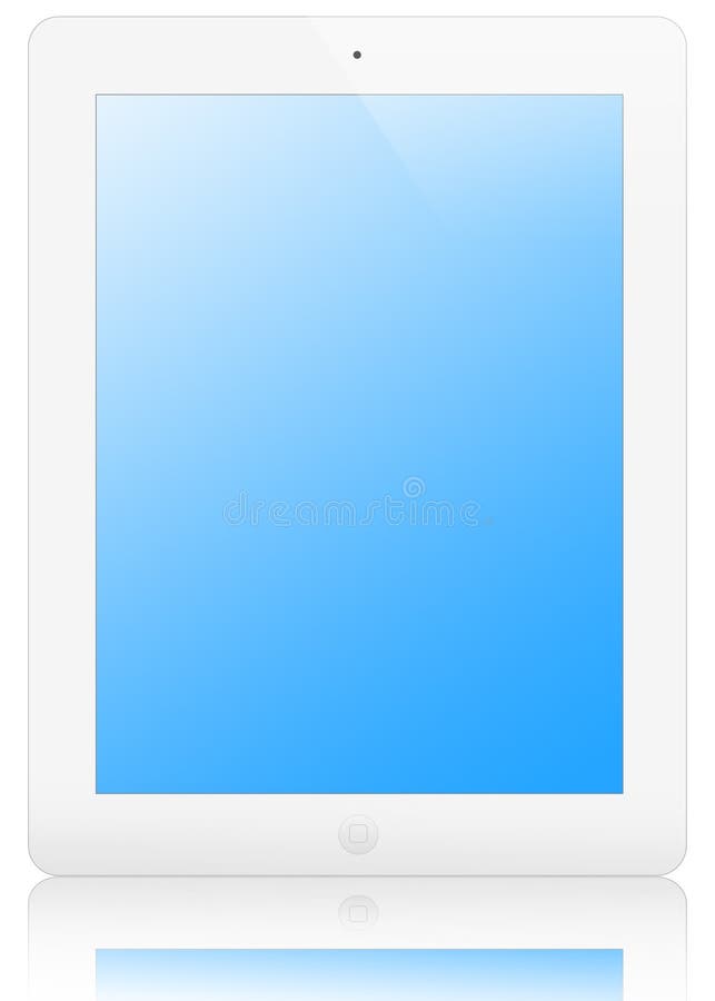 Illustration of white iPad 2, with clipping path stock photo Illustration of white iPad 2, with clipping path stock photo