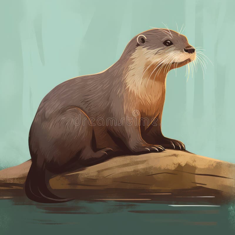 River Otter Alphabet ABC Coloring Page R Stock Vector Illustration of