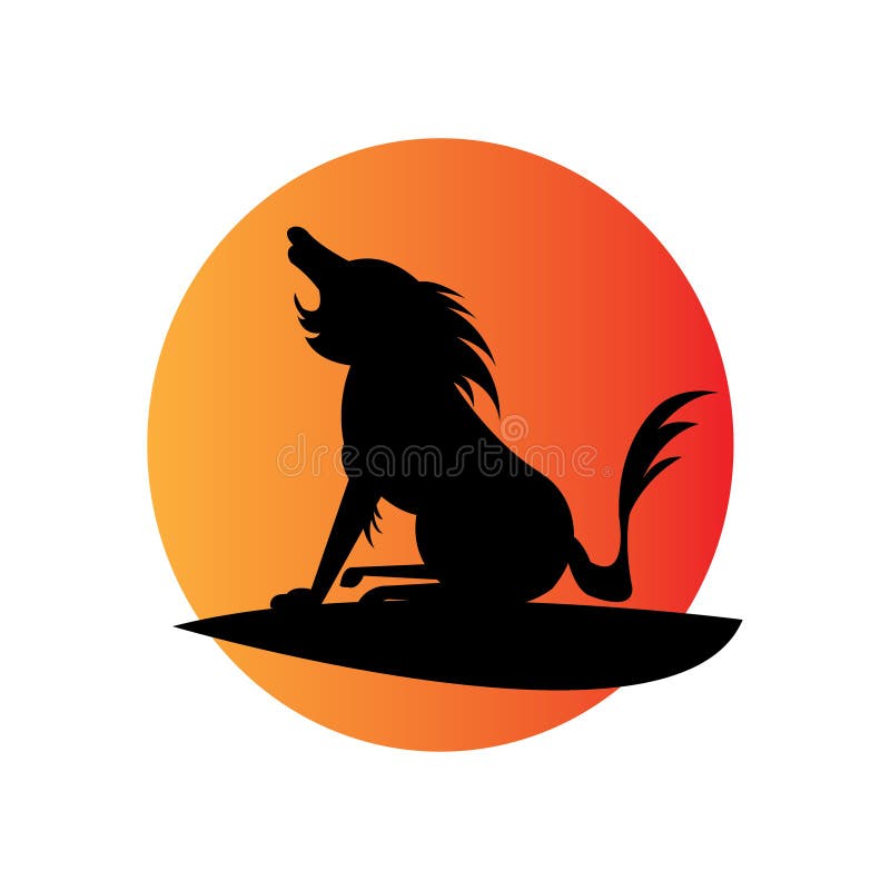Wolf in the night stock vector. Illustration of background - 22945604