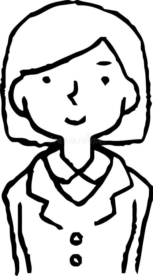 Monochrome Illustration of women of various ages vector illustration